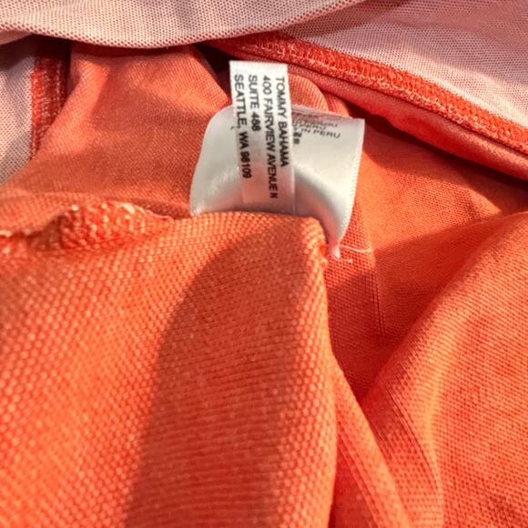 Tommy Bahama Men's 1/4 Zip Pullover Long Sleeve Sweatshirt Orange/Pink Size L - Picture 12 of 13